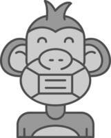 Face mask Line Filled Greyscale Icon vector