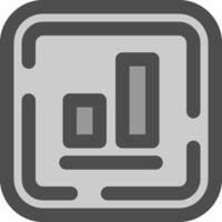 Bottom alignment Line Filled Greyscale Icon vector