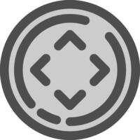 All directions Line Filled Greyscale Icon vector