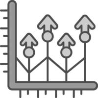 Grow up Line Filled Greyscale Icon vector