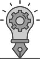 Creative idea Line Filled Greyscale Icon vector