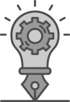 Creative idea Line Filled Greyscale Icon vector