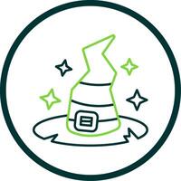 Witch hat Line Circle Icon vector