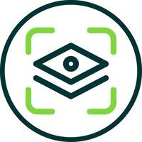 Layer mask Line Circle Icon vector