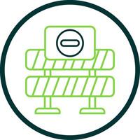 Road closed Line Circle Icon vector