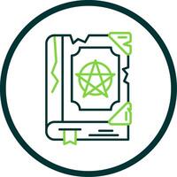 Magic book Line Circle Icon vector