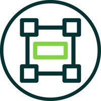 Rectangle frame Line Circle Icon vector
