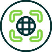 Show grid Line Circle Icon vector