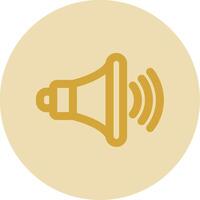 Volume up Line Yellow Circle Icon vector