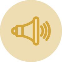 Volume up Line Yellow Circle Icon vector