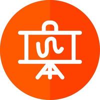 White board Line Red Circle Icon vector