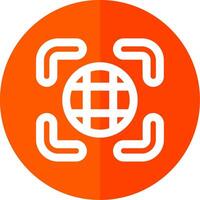 Show grid Line Red Circle Icon vector