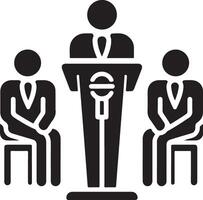 Podium Icon Vector Person Public Speech for Presentation white background 6