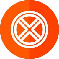 Block 2 Line Red Circle Icon vector