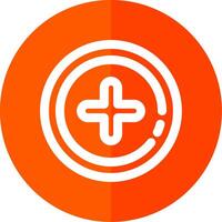 Add 2 Line Red Circle Icon vector