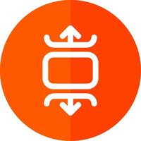 Carousel vertical Line Red Circle Icon vector