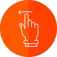 Swipe Left Line Red Circle Icon vector