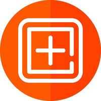 Add square Line Red Circle Icon vector