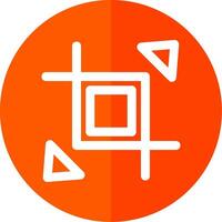 Expand crop resize Line Red Circle Icon vector