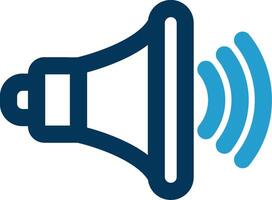 Volume up Line Blue Two Color Icon vector