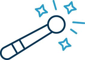 Magic tool Line Blue Two Color Icon vector