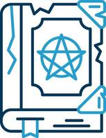 Magic book Line Blue Two Color Icon vector