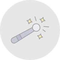 Magic tool Line Filled Light Circle Icon vector