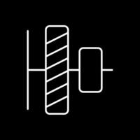 Vertical alignment Line Inverted Icon vector