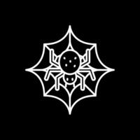 Spider web Line Inverted Icon vector
