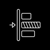 Left alignment Line Inverted Icon vector