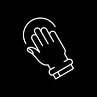Tilted Hand Line Inverted Icon vector