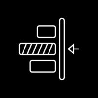 Right alignment Line Inverted Icon vector