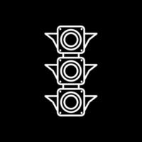 Traffic light Line Inverted Icon vector