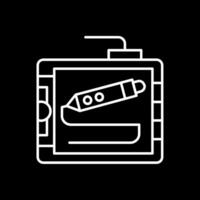 Drawing tablet Line Inverted Icon vector