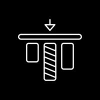 Top alignment Line Inverted Icon vector