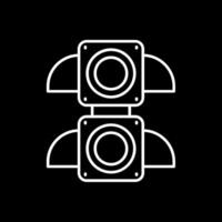 Traffic light Line Inverted Icon vector