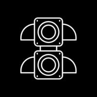 Traffic light Line Inverted Icon vector