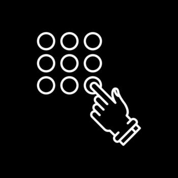 Password Lock Line Inverted Icon vector