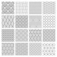 geométrico sin costura antecedentes. a rayas gráficos textura, laberinto decorativo patrón, geométrico fondo. resumen vector antecedentes ilustración conjunto