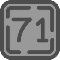 Seventy One Line Filled Greyscale Icon vector