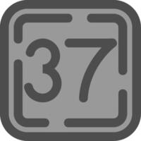 Thirty Seven Line Filled Greyscale Icon vector