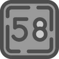 Fifty Eight Line Filled Greyscale Icon vector