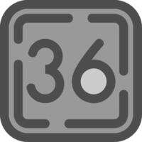 Thirty Six Line Filled Greyscale Icon vector