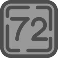 Seventy Two Line Filled Greyscale Icon vector