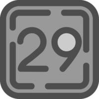 Twenty Nine Line Filled Greyscale Icon vector