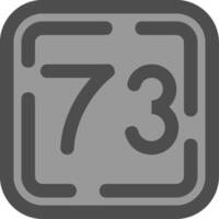 Seventy Three Line Filled Greyscale Icon vector