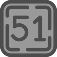 Fifty One Line Filled Greyscale Icon vector