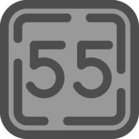 Fifty Five Line Filled Greyscale Icon vector