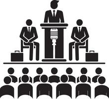 Podium Icon Vector Person Public Speech for Presentation white background 30