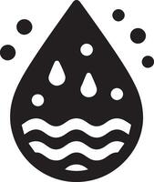 mínimo lluvia soltar icono símbolo, plano ilustración, negro color silueta, blanco antecedentes 11 vector